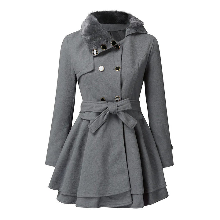 Victoria™ | Chic trench coat with vegan fur
