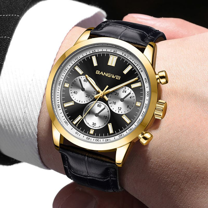 Military Casual Leather Quartz Watch™ - Olsen & Olsen