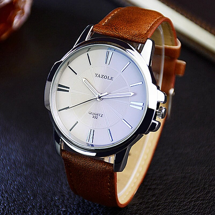 Luxurious Blue Glass Leather Watch™ - Olsen & Olsen