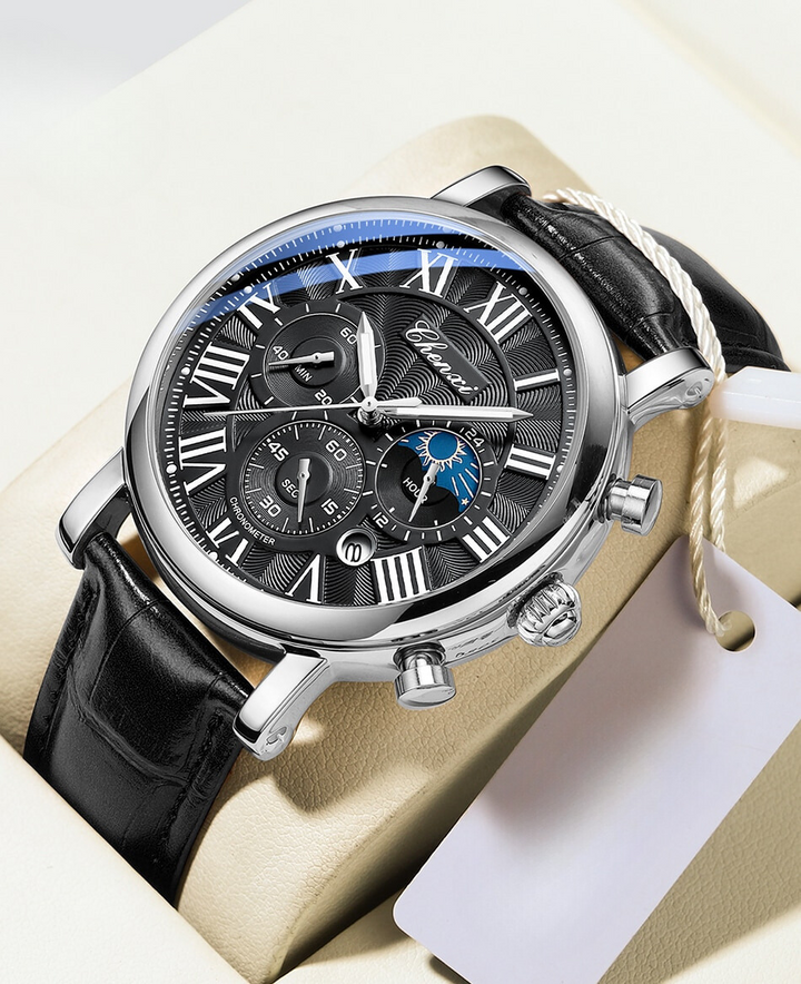 Luxury Leather Strap Quartz Watch™ - Olsen & Olsen