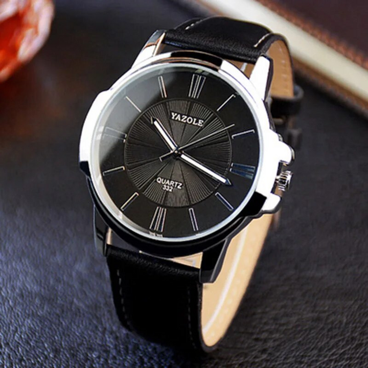 Luxurious Blue Glass Leather Watch™ - Olsen & Olsen
