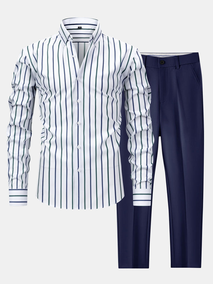 Tailored Dress Shirt & Pants Set