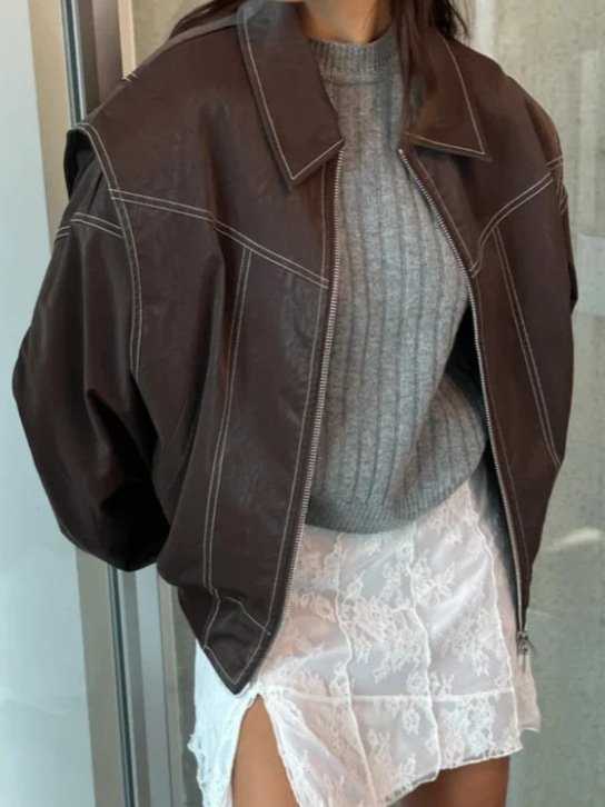 Jacket™ - Oversized Leather Bomber