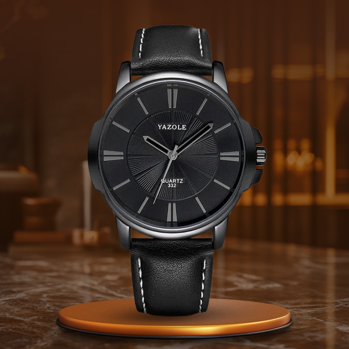 Luxurious Blue Glass Leather Watch™ - Olsen & Olsen