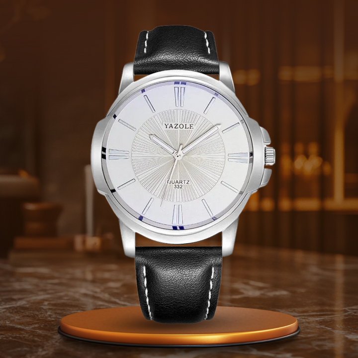 Luxurious Blue Glass Leather Watch™ - Olsen & Olsen