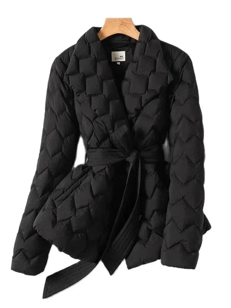 Antoinette™ - Elegant Down Jacket with Belt