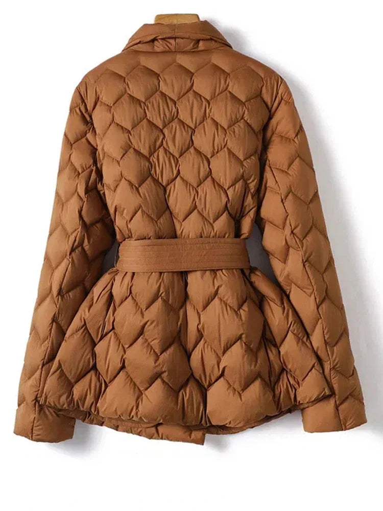 Antoinette™ - Elegant Down Jacket with Belt