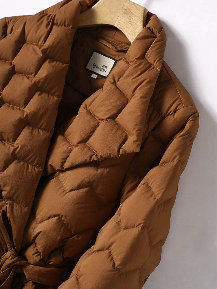 Antoinette™ - Elegant Down Jacket with Belt