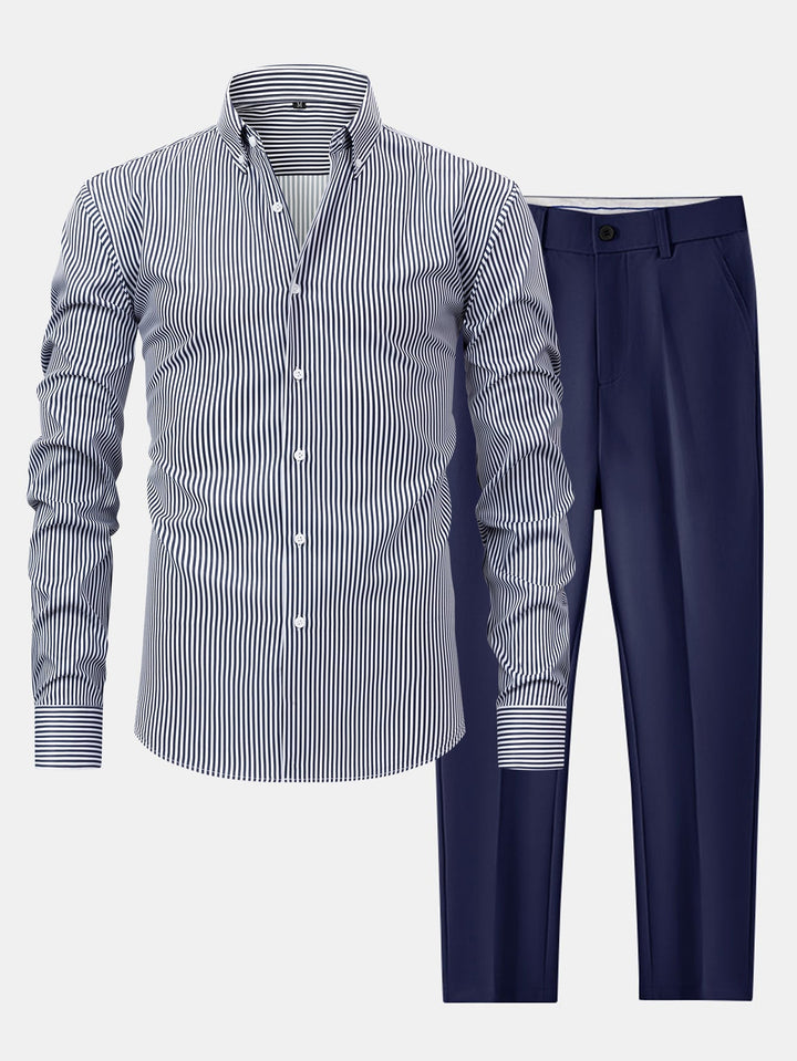 Tailored Dress Shirt & Pants Set