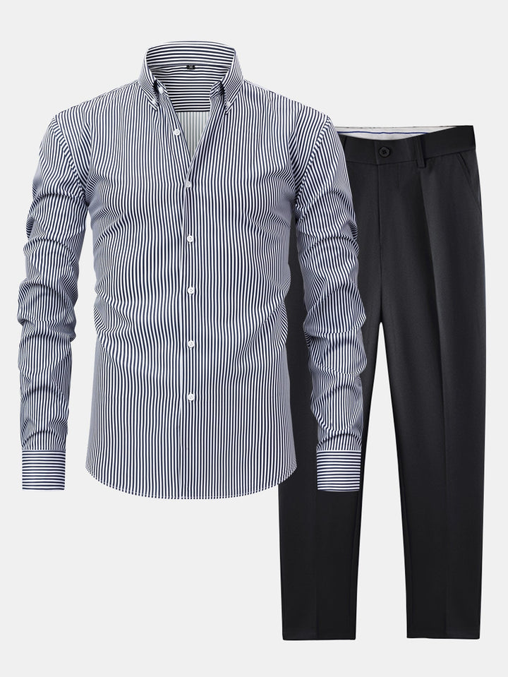 Tailored Dress Shirt & Pants Set