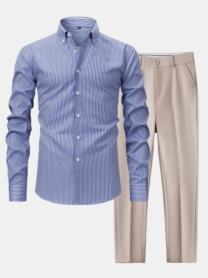 Tailored Dress Shirt & Pants Set