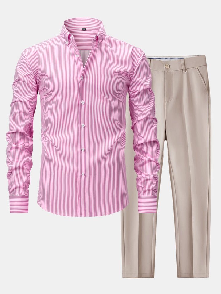 Tailored Dress Shirt & Pants Set