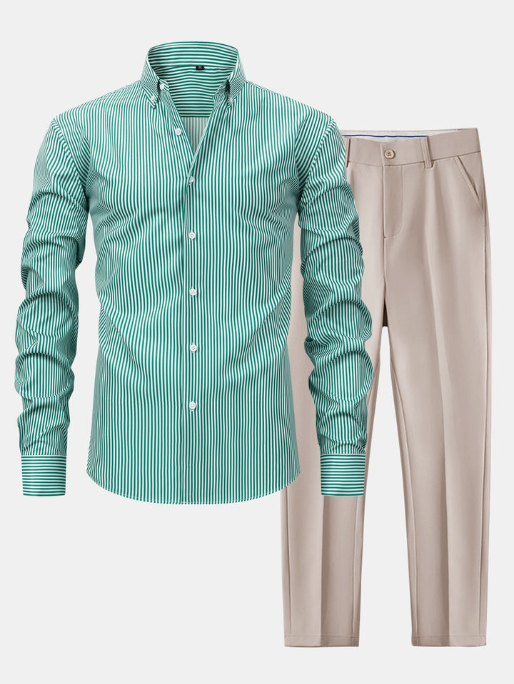 Tailored Dress Shirt & Pants Set