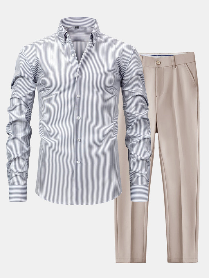 Tailored Dress Shirt & Pants Set