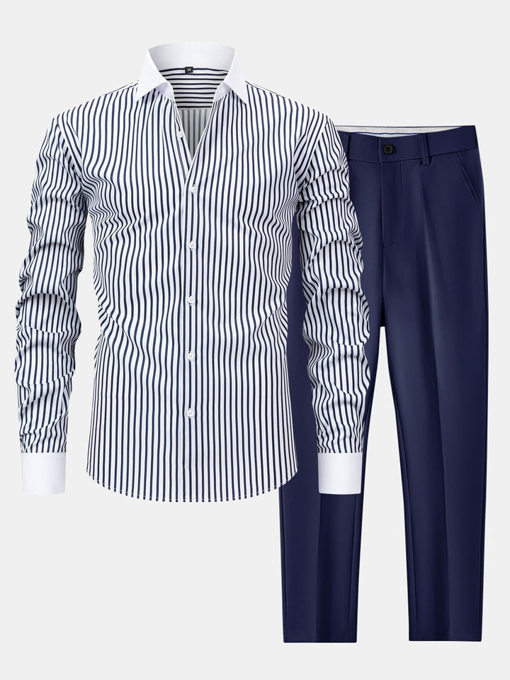 Tailored Dress Shirt & Pants Set