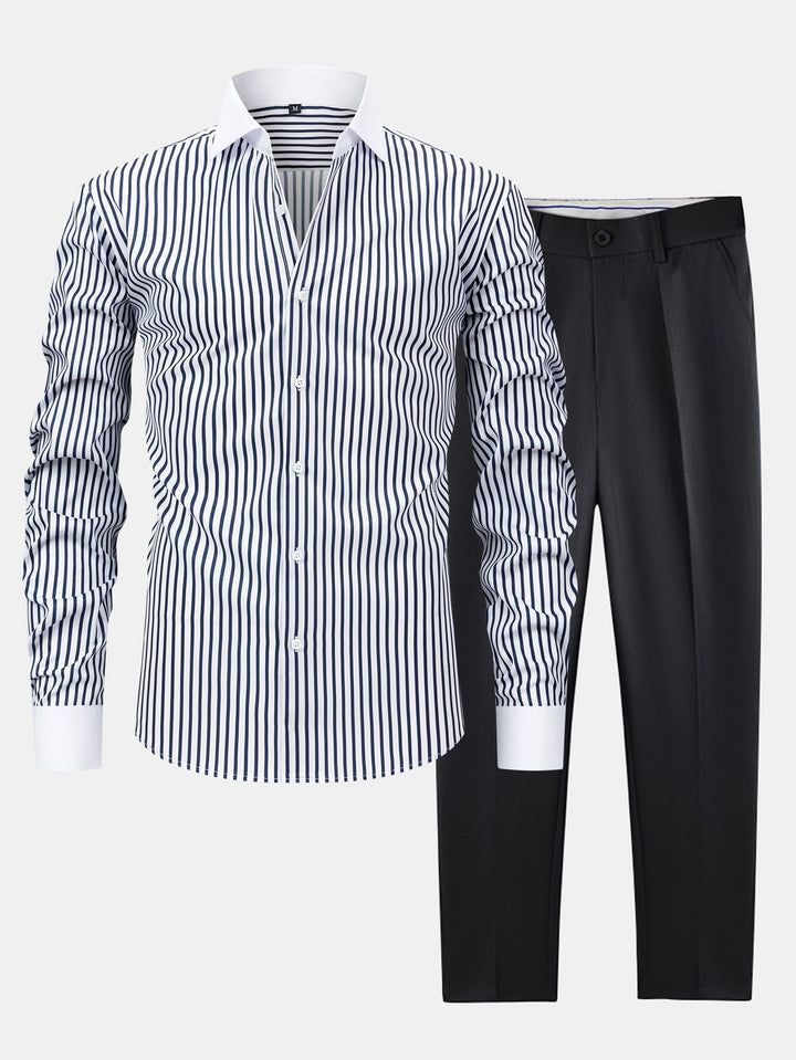 Tailored Dress Shirt & Pants Set