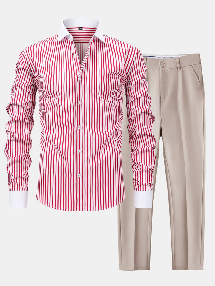 Tailored Dress Shirt & Pants Set
