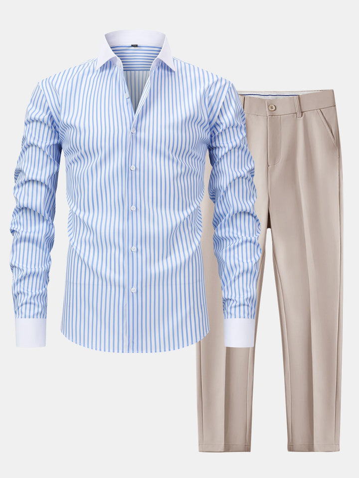 Tailored Dress Shirt & Pants Set