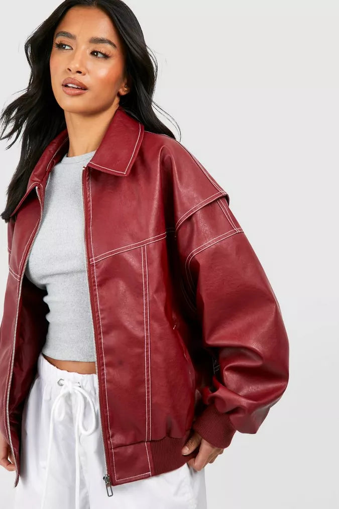 Jacket™ - Oversized Leather Bomber