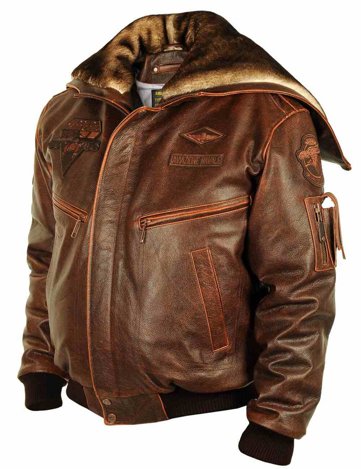 Harrier™ | Aviator Leather Jacket Inspired by the Italian Naval Aviation