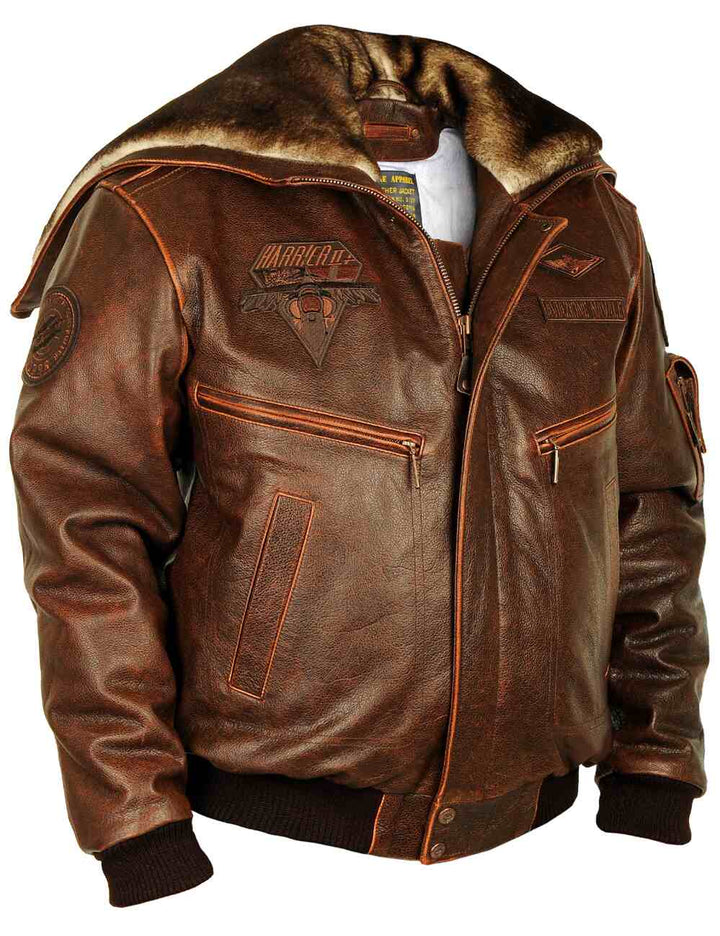 Harrier™ | Aviator Leather Jacket Inspired by the Italian Naval Aviation